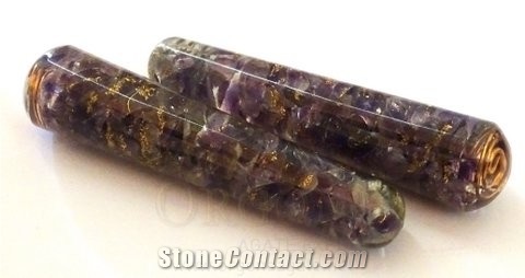Amethyst Smooth Orgone Massage Wands Orgonite-Orgone Energy Amethyst Smooth Massage Wholesale-Manufacturer