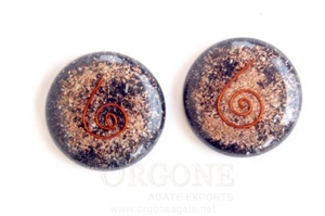 Black Tourmaline Orgone Energy Disc Orgone Energy-Orgonite Black Tourmaline Cabachons Orgonite India