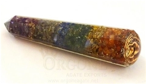 Chakra Layer Orgone Faceted Massage Wands Orgonite 7 Chakra Healing Wands Wholesale-Orgonite-Orgone-Orgone Energy