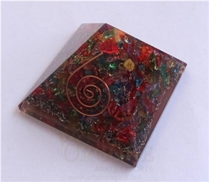 Chakra Onyx Orgone Energy Pyramid Orgonite-Orgone Energy Chakra Pyramid Crystal Stone Pyramid