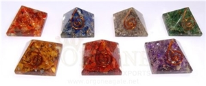 Orgone Chakra Baby Pyramid Set Orgonite Chakra Pyramid Set Chakra Wholesale Sets