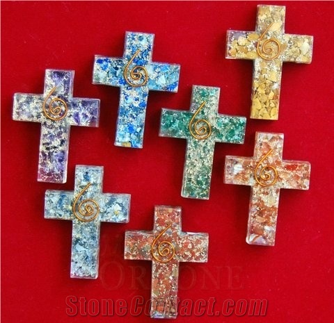 Orgone Cross Energy Chakra Set Orgonite Cross Set Reiki Orgonite Healing