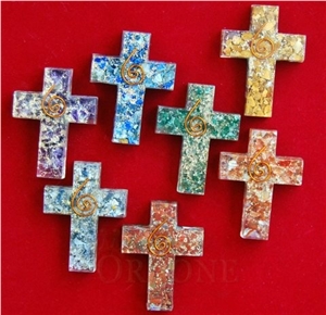 Orgone Cross Energy Chakra Set Orgonite Cross Set Reiki Orgonite Healing