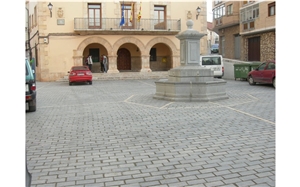Negro Calatorao Marble Serrated Sawing Sides Cobble Stone, Pavers, Black Marble Cube Stone & Pavers Spain