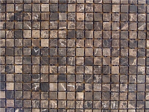 Dark Emperador Marble Mosaic