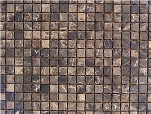 Dark Emperador Marble Mosaic
