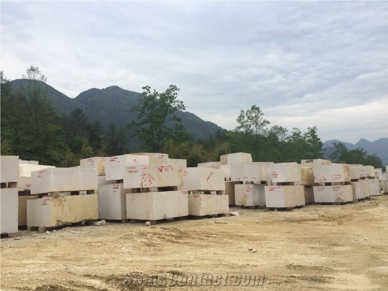 China Beige Marble Block Own Quarry Light Marble with Good Quality