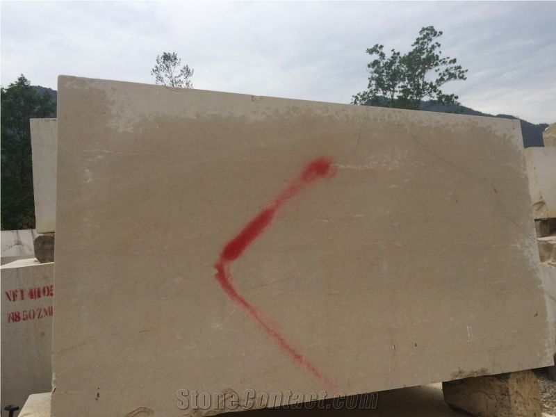 China Beige Marble Block Own Quarry Light Marble with Good Quality