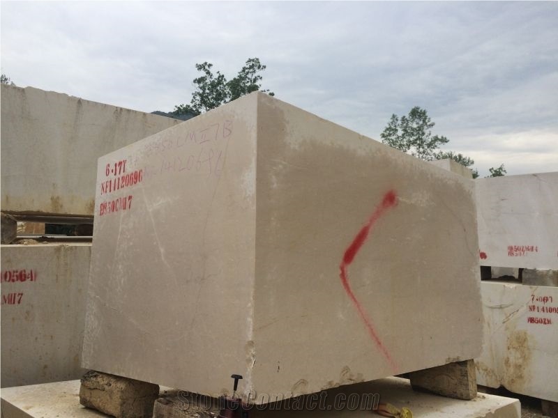 China Beige Marble Block Own Quarry Light Marble with Good Quality