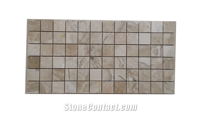 B-210 Burdur Beige Marble Polished Mosaic