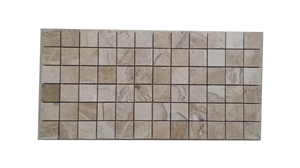 B-210 Burdur Beige Marble Polished Mosaic B-210 Burdur Beige Marble Polished Mosaic