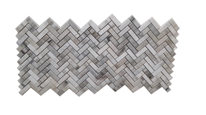 B-212 Marmara Extra White Marble Herringbone Mosaic
