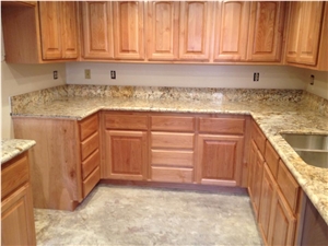 Golden Colonial Granite Countertops, Yellow Brazil Kitchen Countertop Golden Colonial Granite Countertops, Yellow Brazil Kitchen Countertop