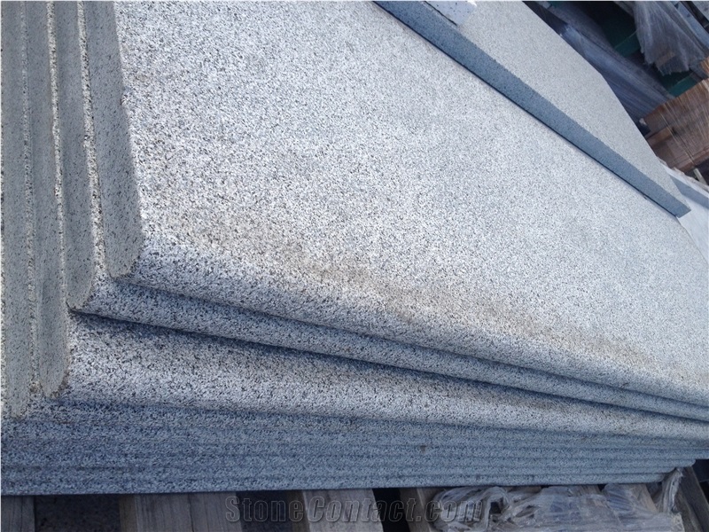Sesame Grey Granite Bush Hammard Bullnose Pavers