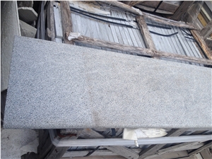 Sesame Grey Granite Bush Hammard Bullnose Pavers