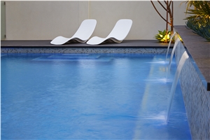 Black Granite Polished Square Edge Pool Deck