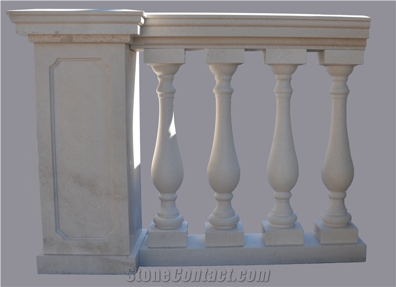 Maljat Limestone Balustrade and Railing, White Limestone Balustrade & Railing