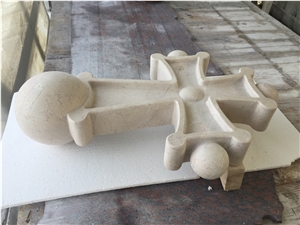 Maljat Limestone Carved Cross, Church Building Ornaments