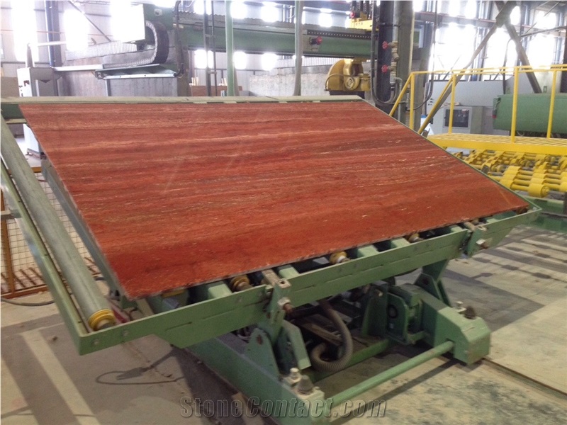 Red Sorayya Travertine Slab
