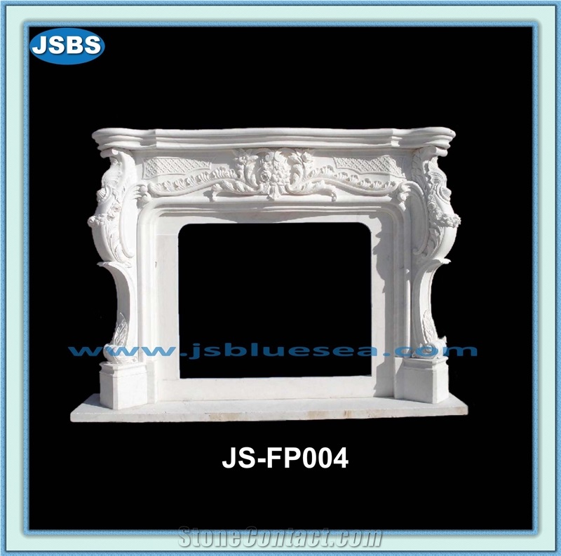Alabama White Marble Fireplace Surround