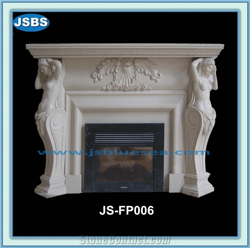 Alabama White Marble Fireplace Surround