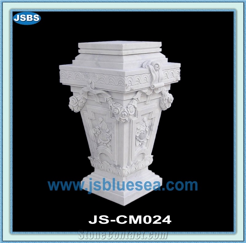 Thassos Red Lines Marble Marble Column