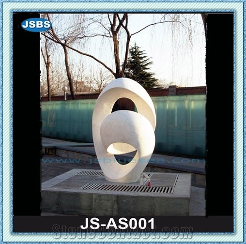 Abstract Statue, White Marble Statues