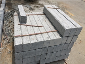 Project Show-G603 Sesame White Granite Kerbs/ Bianco Grey Granite Kerbstone