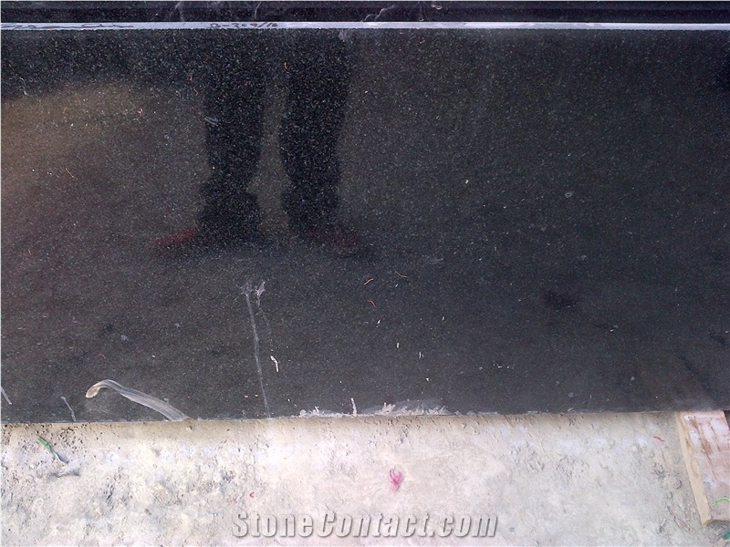 Absolute Black Granite Slabs, India Black Granite