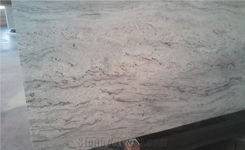 River White Granite Slabs, India White Granite