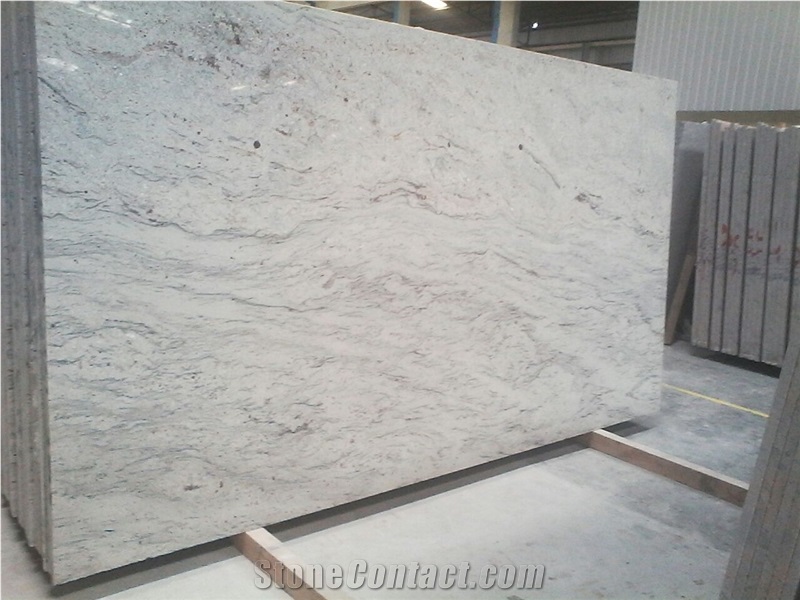 River White Granite Slabs, India White Granite