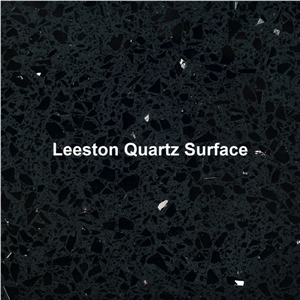 Crystal Black Quartz Stone Slabs&Tiles