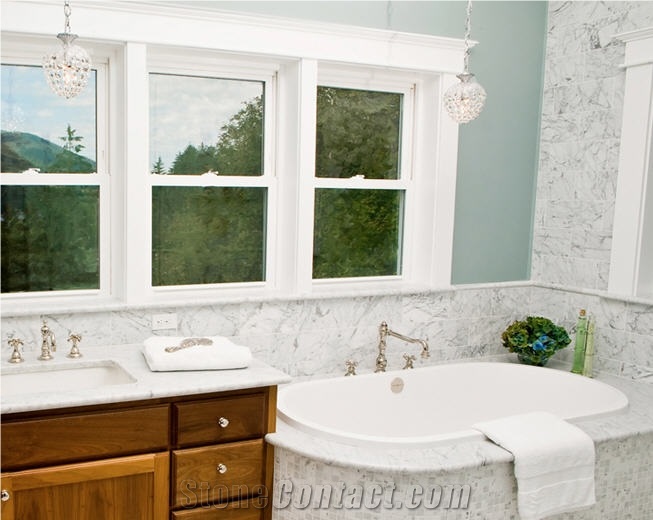 Bianco Carrara C Marble Bath Design, White Italy Marble Bath Design