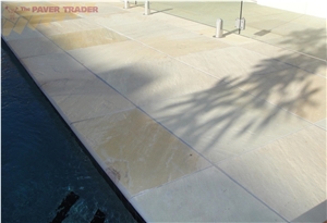 Natural Stone Sandstone Swimming Pool Pavers and Tiles, Beige Australia Sandstone Pool Pavers, Pool Coping