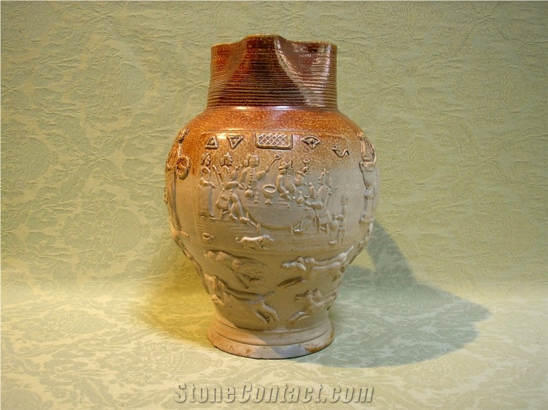 Good Mortlake Saltglazed Stoneware Jug London C.1790 Good Mortlake Saltglazed Stoneware Jug London C.1790