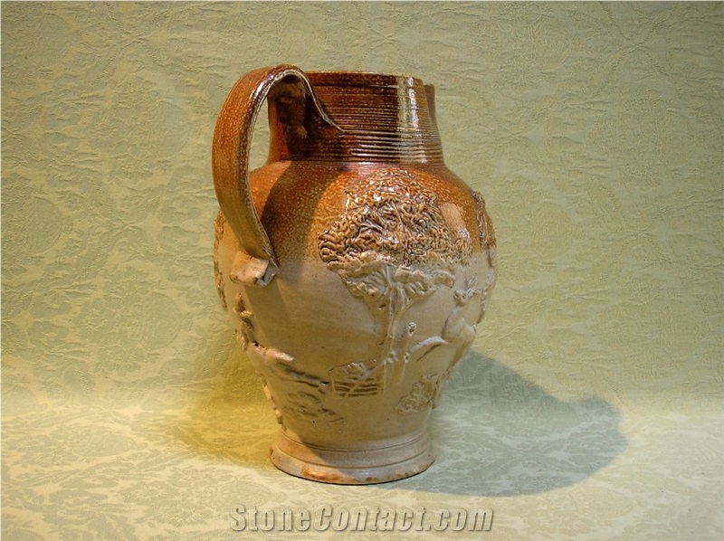 Good Mortlake Saltglazed Stoneware Jug London C.1790 Good Mortlake Saltglazed Stoneware Jug London C.1790