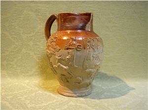 Good Mortlake Saltglazed Stoneware Jug London C.1790 Good Mortlake Saltglazed Stoneware Jug London C.1790