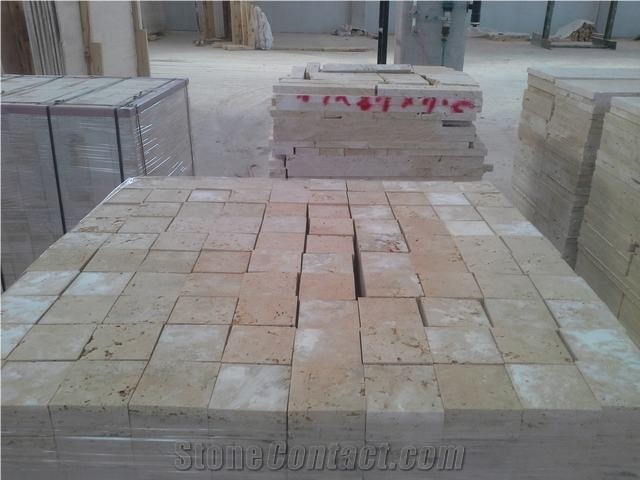 Classic Beige Travertine Pavers & Cube Stone