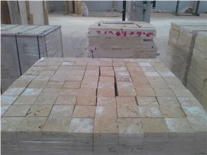 Classic Beige Travertine Pavers & Cube Stone