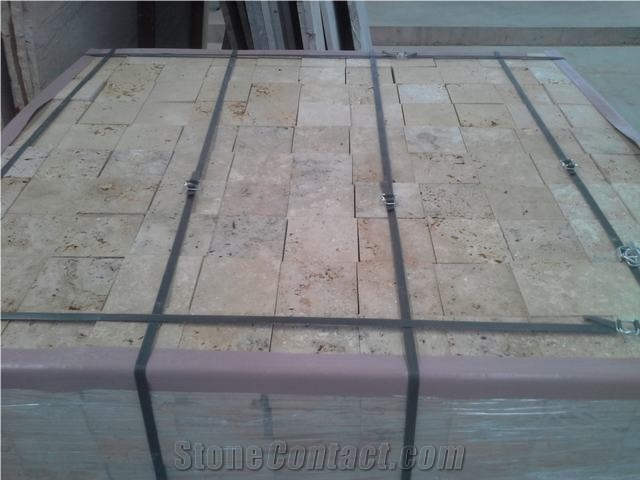 Classic Beige Travertine Pavers & Cube Stone