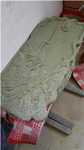 Green Marble Teaboard,Green Artwork,Green Carving,China Green Marble