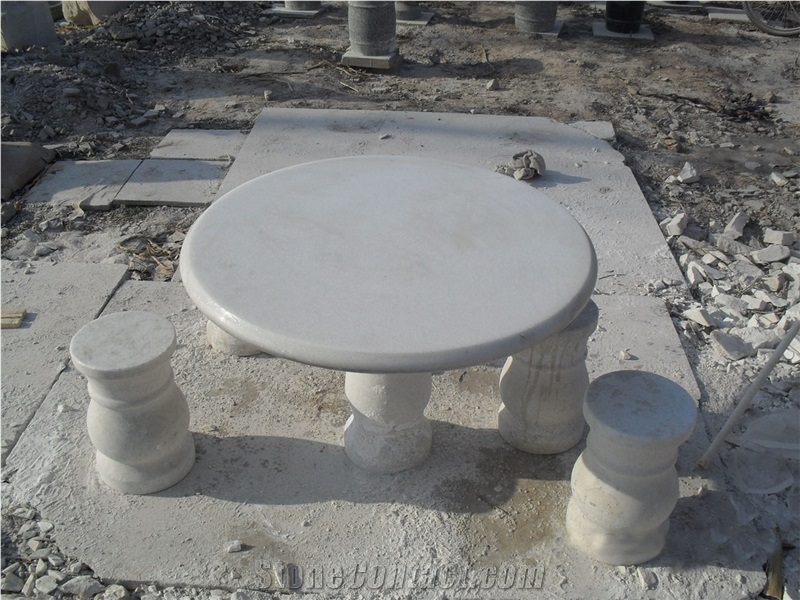 Olive Green Granite Garden Table