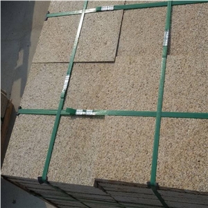 Yellow Rust Granite Cube Stone,Driveway Paving Stone