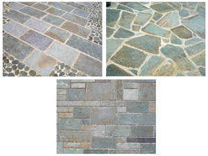 Karystos Green Flagstone, Pavers