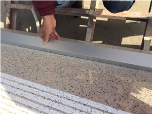 Bianco Romano Granite Solid Slabs Polished,Machine Cutting Tiles Interior Floor Stepping