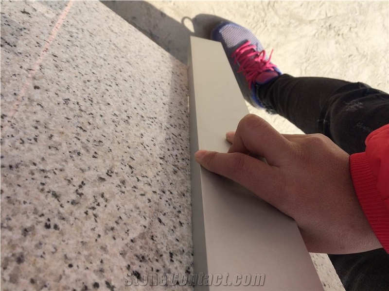 Bianco Romano Granite Solid Slabs Polished,Machine Cutting Tiles Interior Floor Stepping