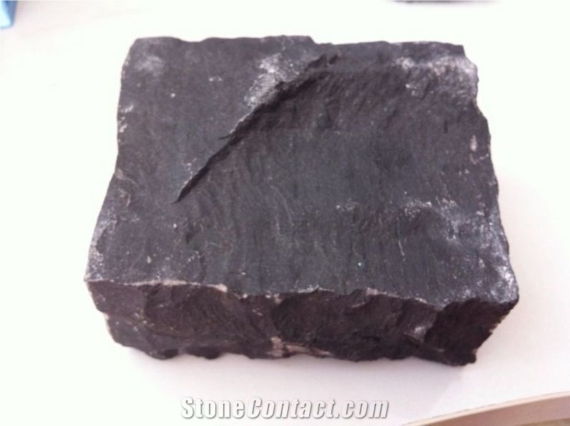 Dark Basalt G778 Cube Stone, Black Basalt Cobble Stone Pavers,Exterior Stone Garden Floor Paving