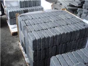 Dark Basalt G778 Cube Stone, Black Basalt Cobble Stone Pavers,Exterior Stone Garden Floor Paving