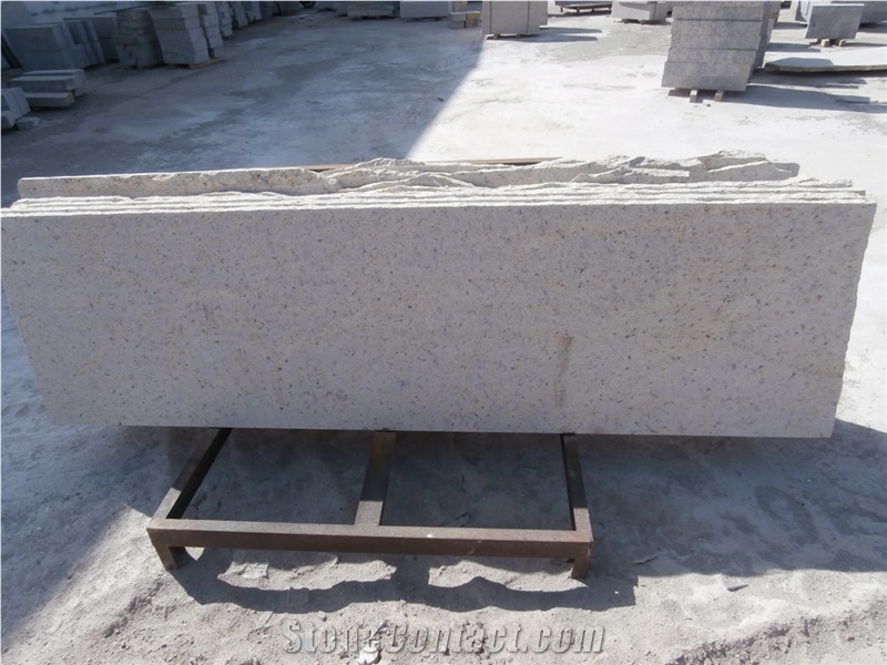 Giallo Fiorito Yellow Granite Slabs Honed,Machine Cutting Tiles Panel for Floor Paving,Stepping Pattern,Exterior Walling Tiles