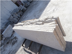Giallo Fiorito Yellow Granite Slabs Honed,Machine Cutting Tiles Panel for Floor Paving,Stepping Pattern,Exterior Walling Tiles